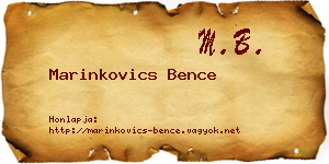 Marinkovics Bence névjegykártya